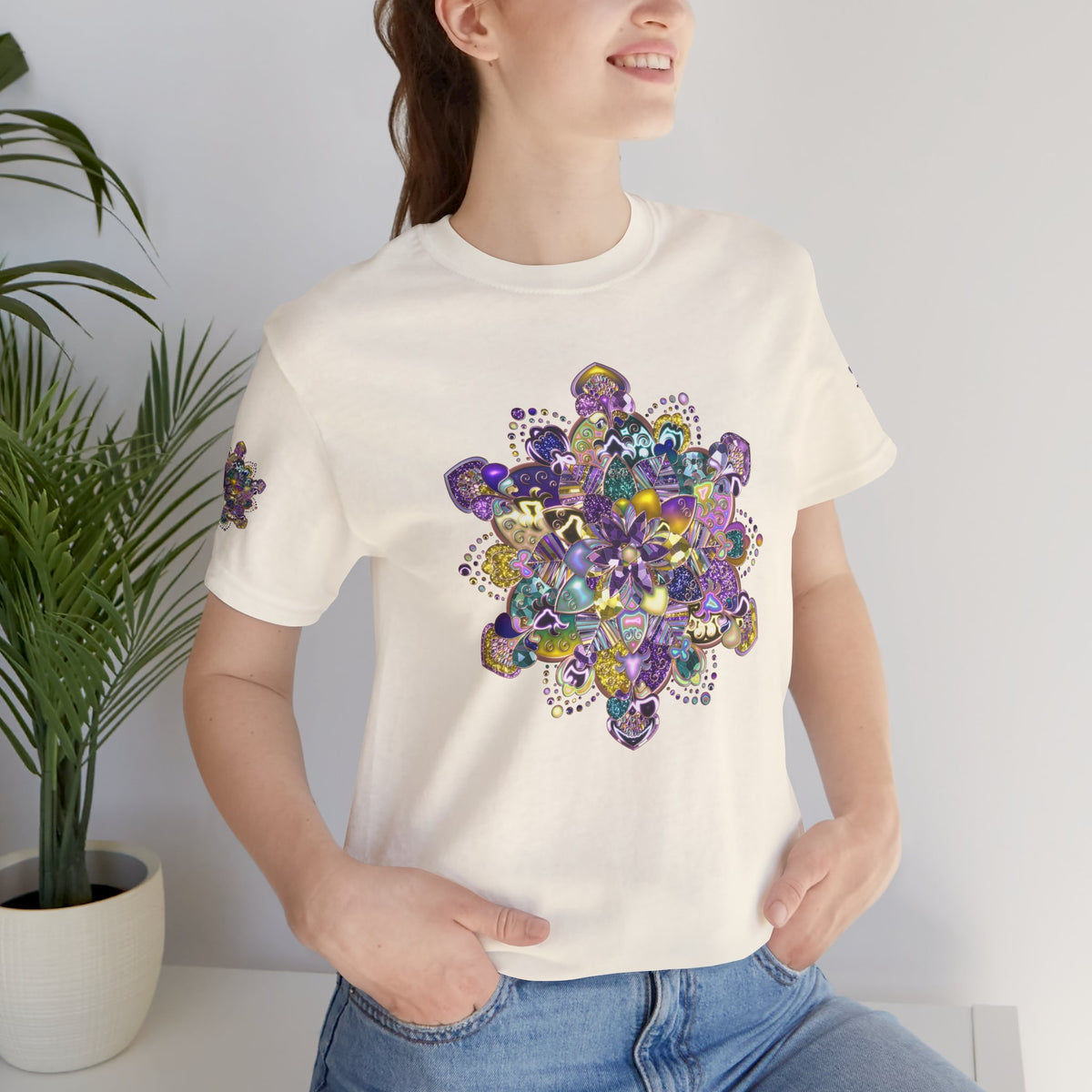 Unisex Floral Jewel Mandala T-Shirt