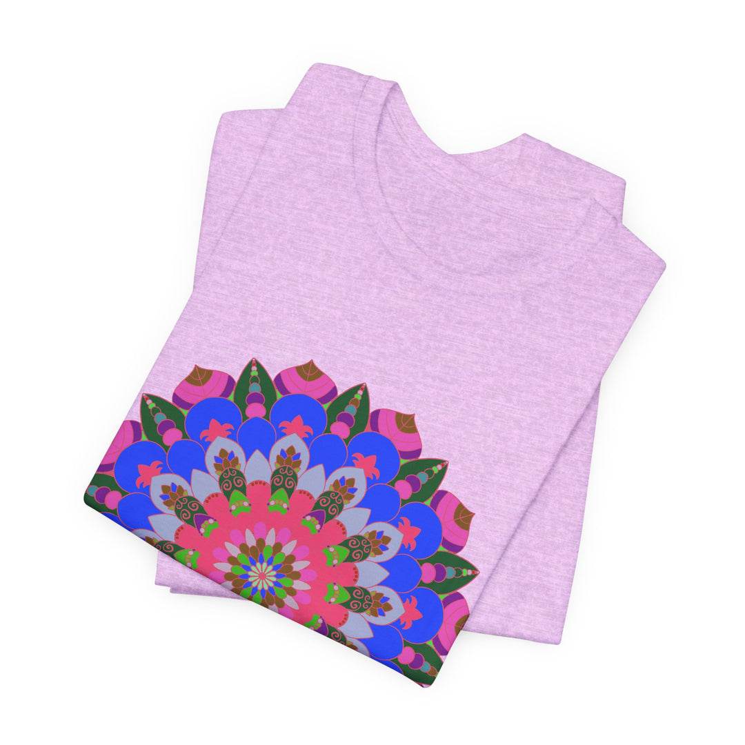 Colorful mandala geometric t-shirt with vibrant patterns and intricate design