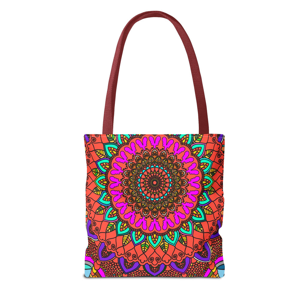 Colorful Mandala Tote Bag – Boho Psychedelic All-Over Print
