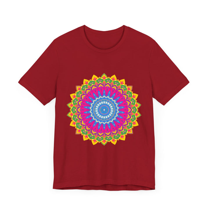 Vibrant Mandala Tee - Colorful and intricate t-shirt with a beautiful, eye-catching mandala design in multiple vibrant colors