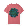 Intricate hand-drawn mandala design on a unisex t-shirt, perfect for casual wear