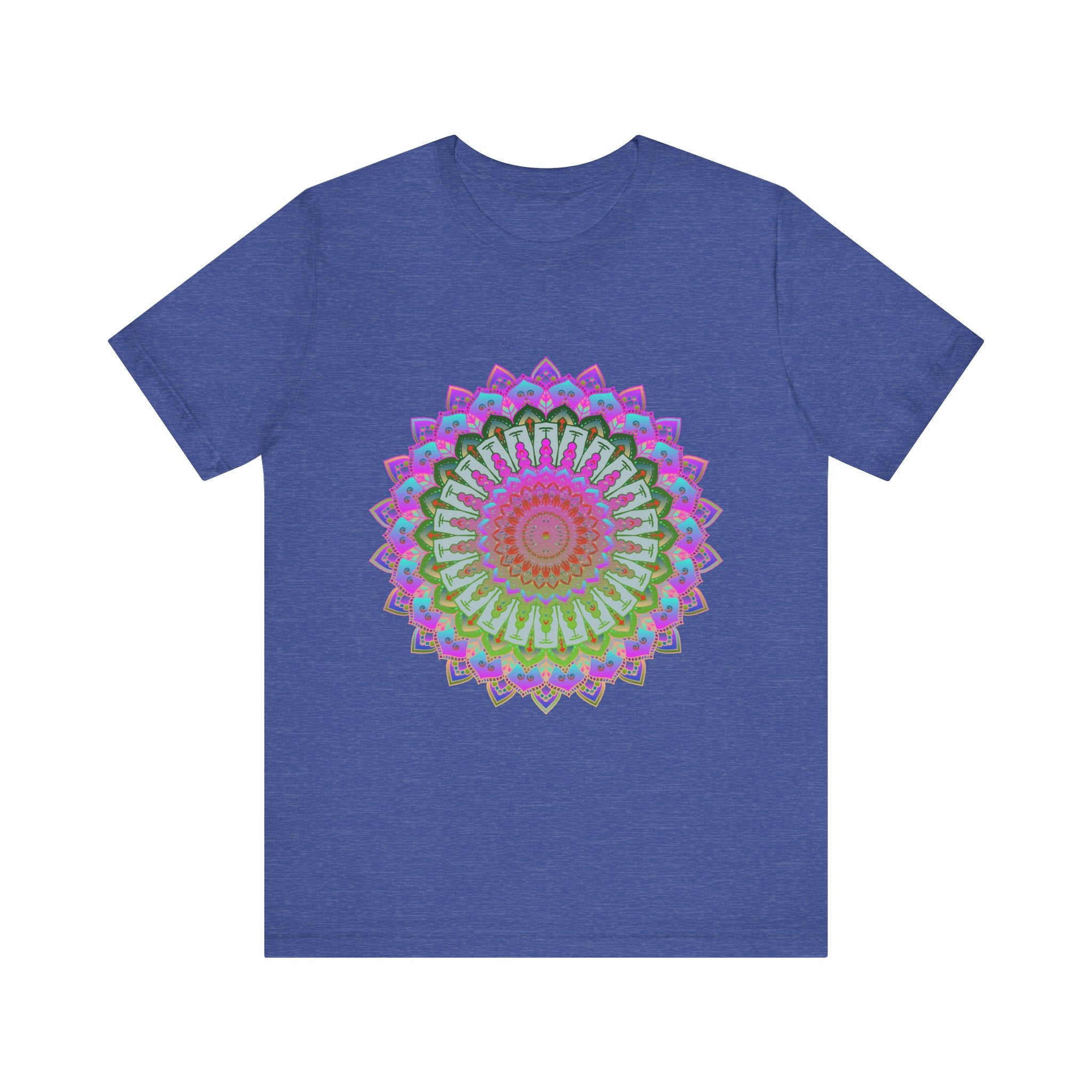 Vibrant Mandala T-Shirt with Colorful and Intricate Design, Perfect for Adding a Pop of Color to Your Wardrobe