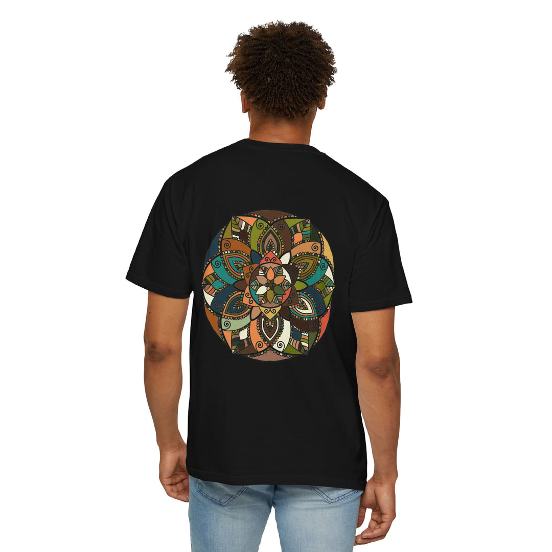 Mandala Earth Flora T-Shirt — Earthy Tones Geometric Art Tee