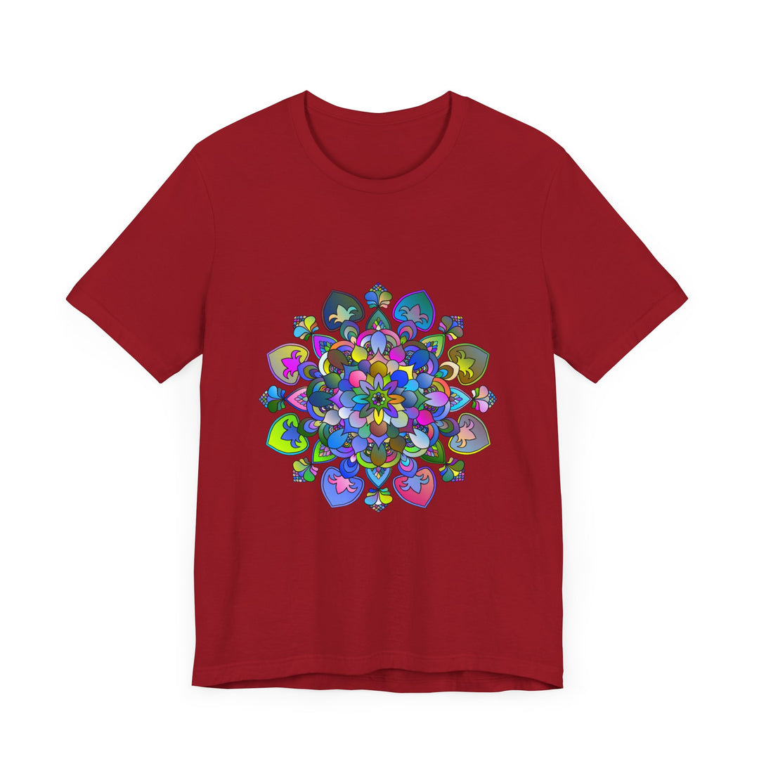 Vibrant Mandala T-Shirt showcasing intricate and colorful art design on a comfortable fabric