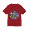 Vibrant Mandala T-Shirt showcasing intricate and colorful art design on a comfortable fabric