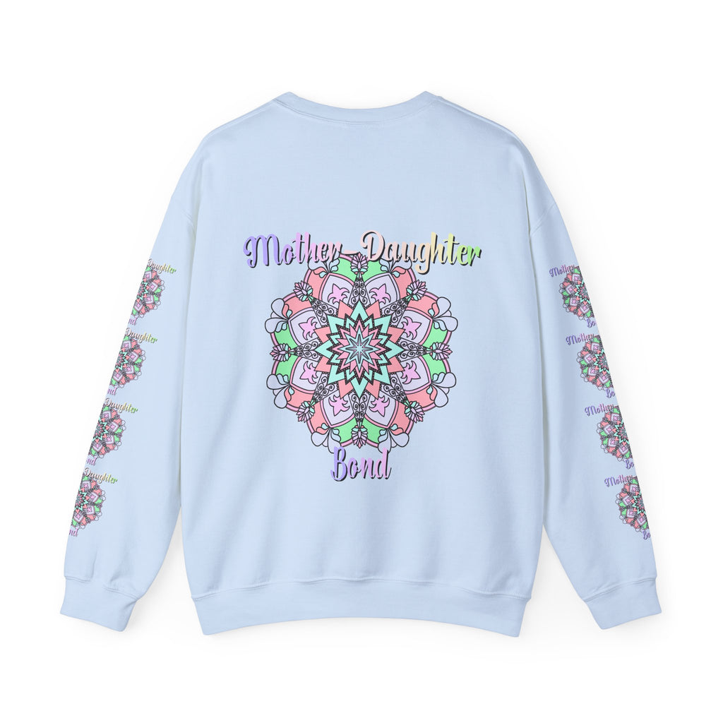 Felpa Girocollo Legame Madre-Figlia — Regalo di Famiglia Mandala Floreale