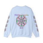Felpa Girocollo Legame Madre-Figlia — Regalo di Famiglia Mandala Floreale
