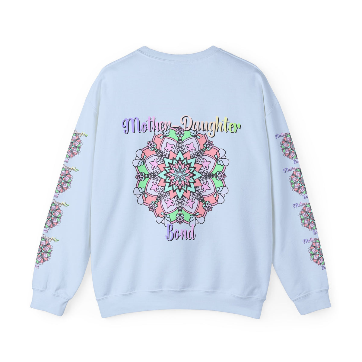 Felpa Girocollo Legame Madre-Figlia — Regalo di Famiglia Mandala Floreale
