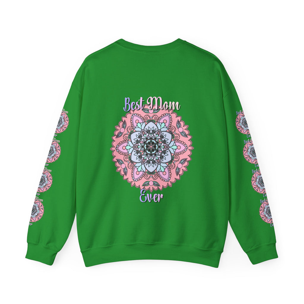 Felpa con stampa Mandala intricata "La mamma migliore di sempre"