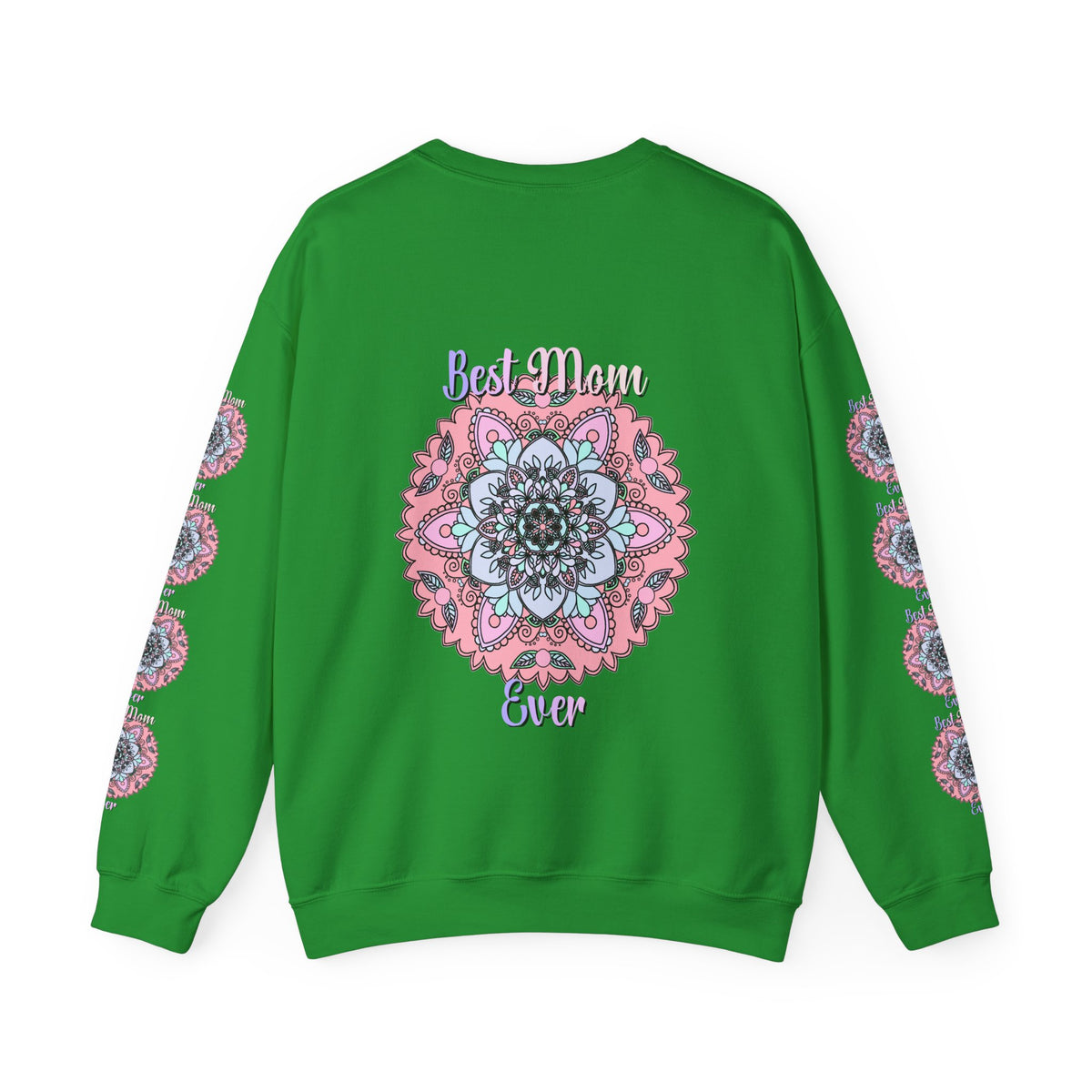 Felpa con stampa Mandala intricata "La mamma migliore di sempre"