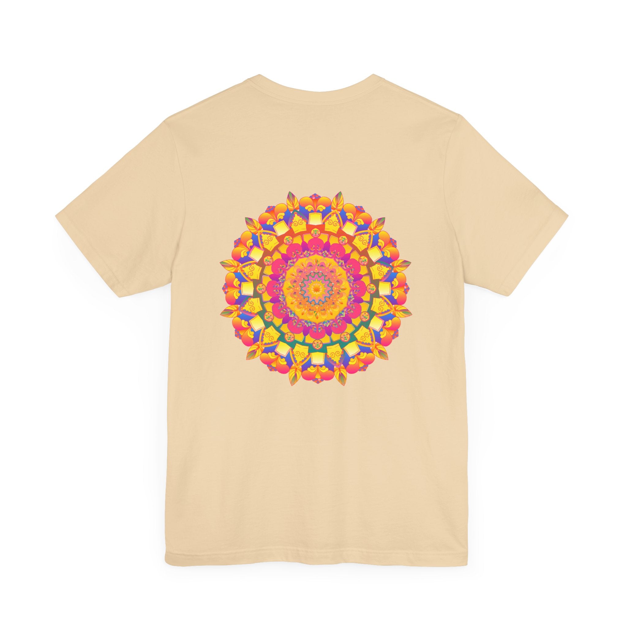 Colorful and intricate mandala design t-shirt promoting peace and harmony