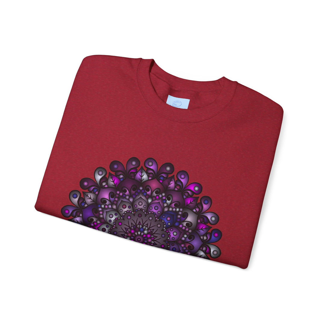 Unisex Heavy Blend™ Crewneck Sweatshirt featuring a stunning Purple Mandala Design