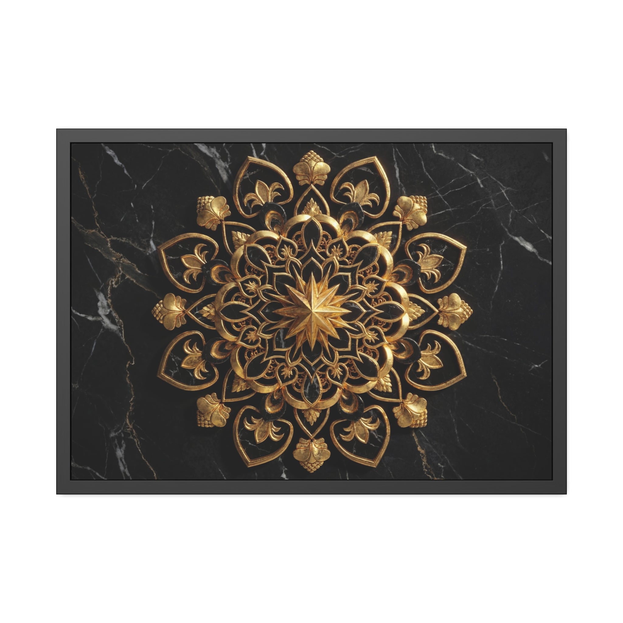 Der Hüter des Lichts – Premium gerahmte Mandala-Kunst