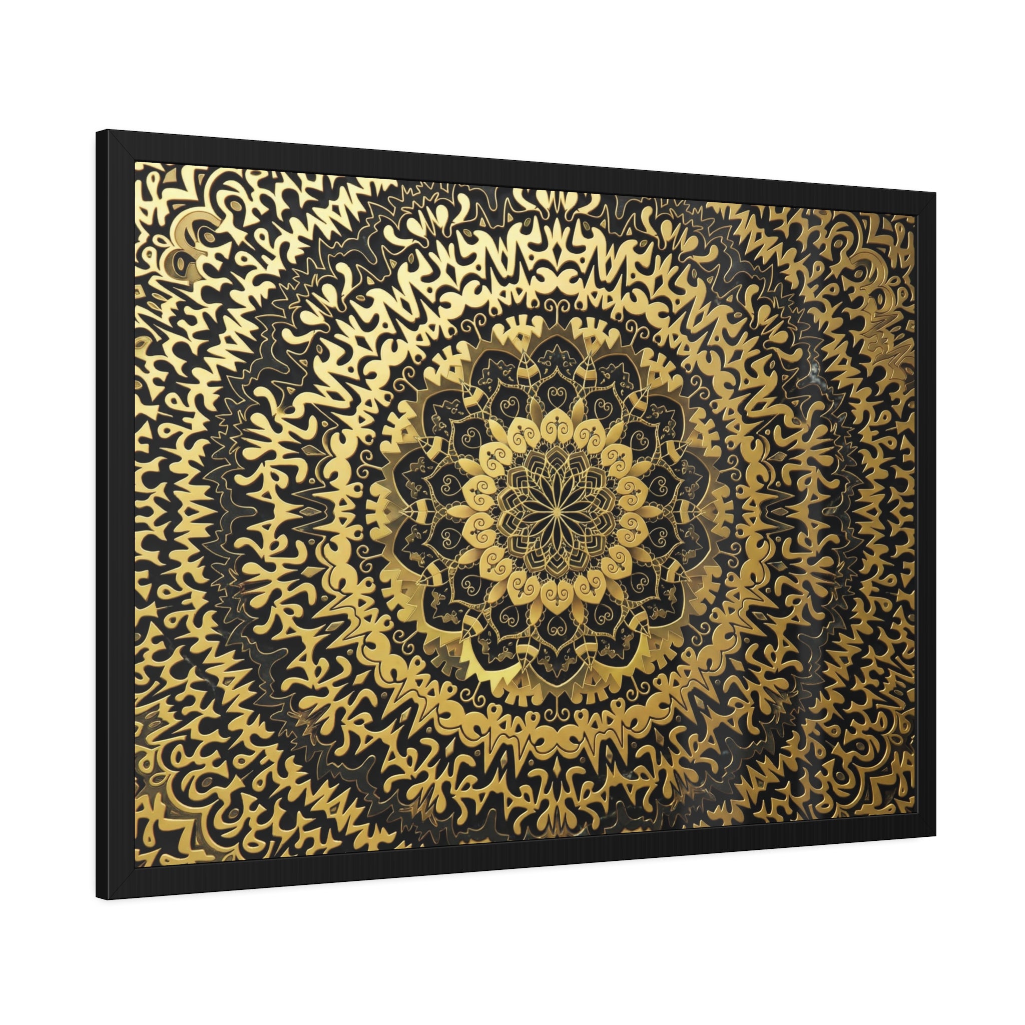 Sovereign Mandala – Elegante gerahmte Wandkunst