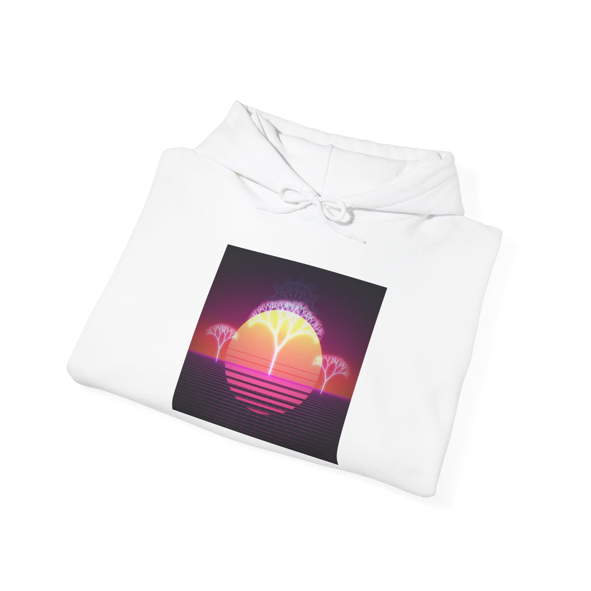 Felpa con cappuccio Retro Sunset Tree of Life