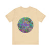 Vibrant Mandala Tee featuring a colorful and psychedelic design perfect for free-spirited individuals looking to make a bold fashion statement