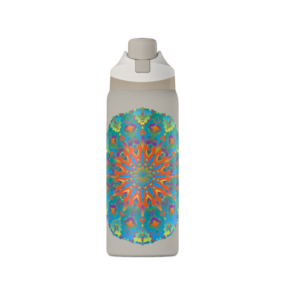 Borraccia termica da 32oz — Design mandala caleidoscopio colorato