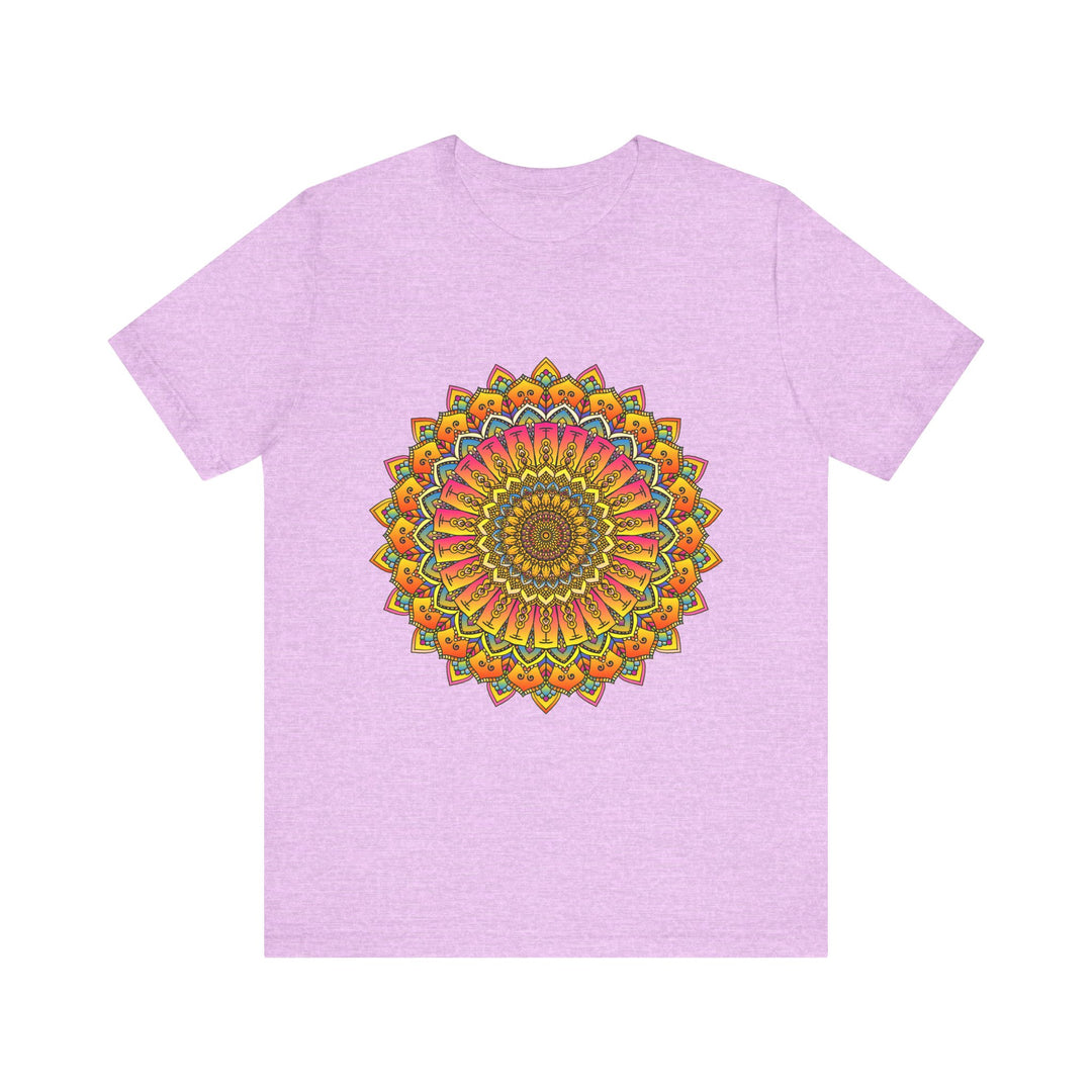 Vibrant Mandala Tee featuring colorful and intricate spiritual art design