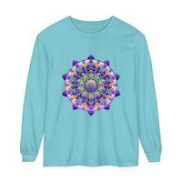 Colorful mandala design long sleeve unisex t-shirt for vibrant style