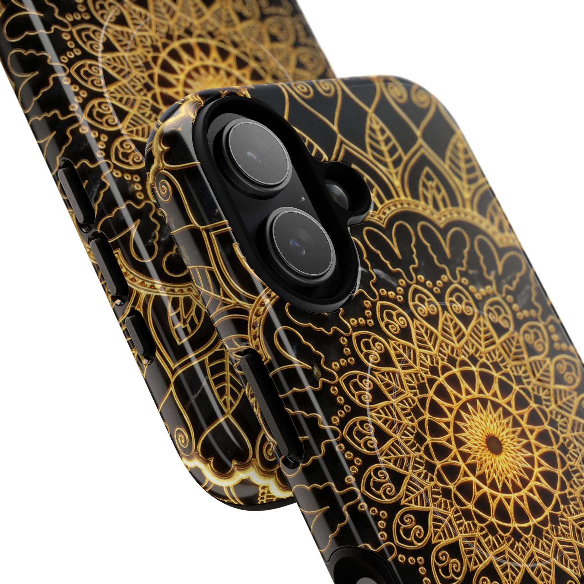 Mandala Gold Phone Case — Tough Magnetic iPhone Cover