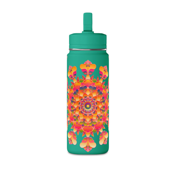 Mandala-inspirierter 20oz-Becher in sanfter Pastellpalette
