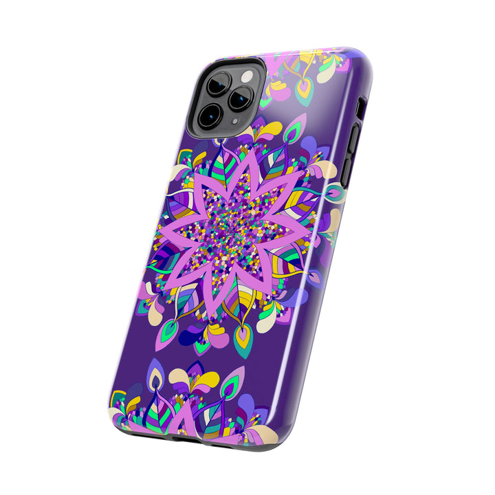 Hand-drawn purple Mandala Art design phone case for iPhone X/XS