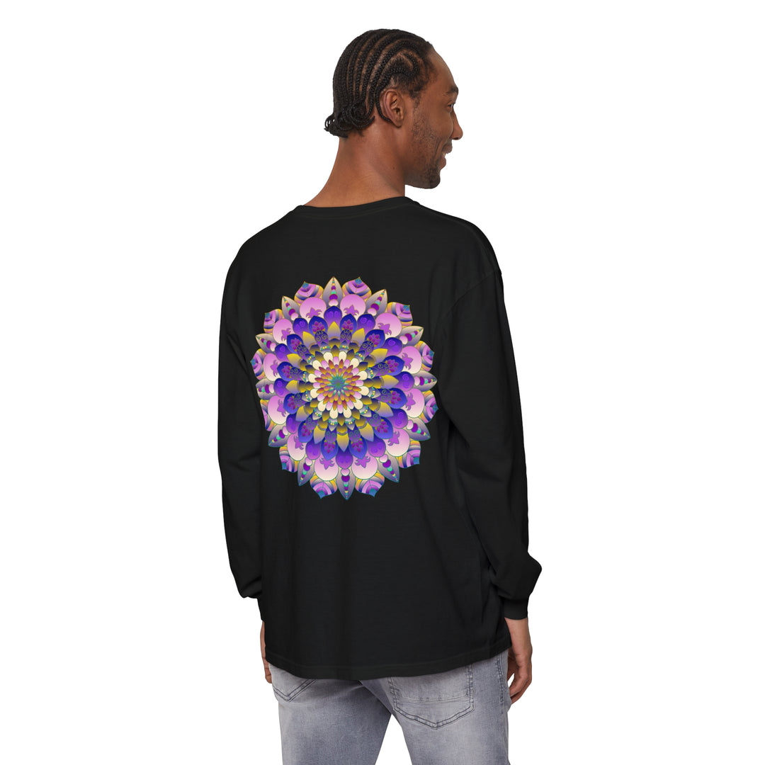 Colorful Mandala Long Sleeve T-Shirt - Psychedelic Art image 50