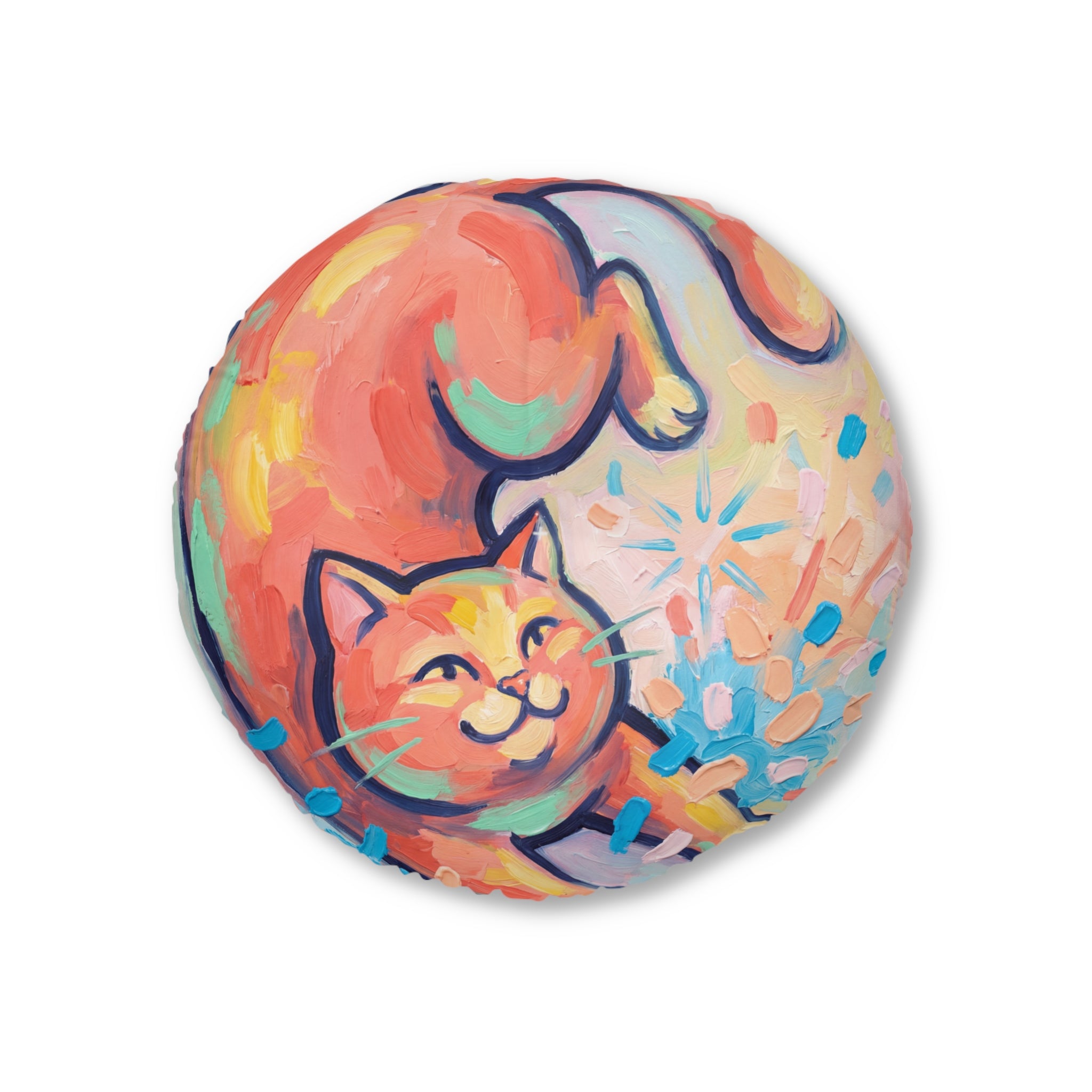 Confetti Cat Cozy Floor Pillow