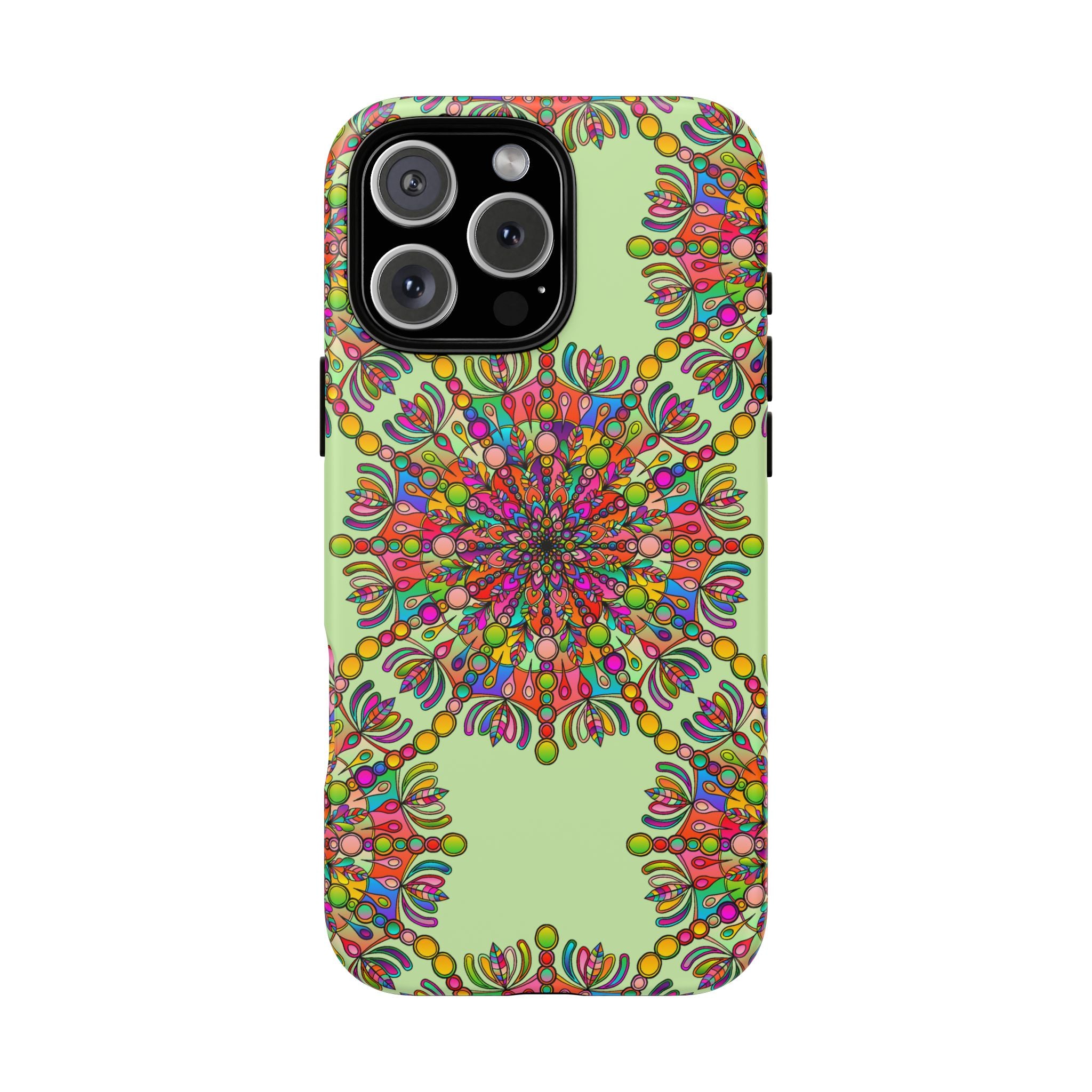 Custodia per telefono con mandala intricata in colori vivaci per uno stile unico