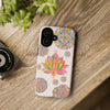 Light pink phone case with intricate mandala design featuring a beautiful lotus flower