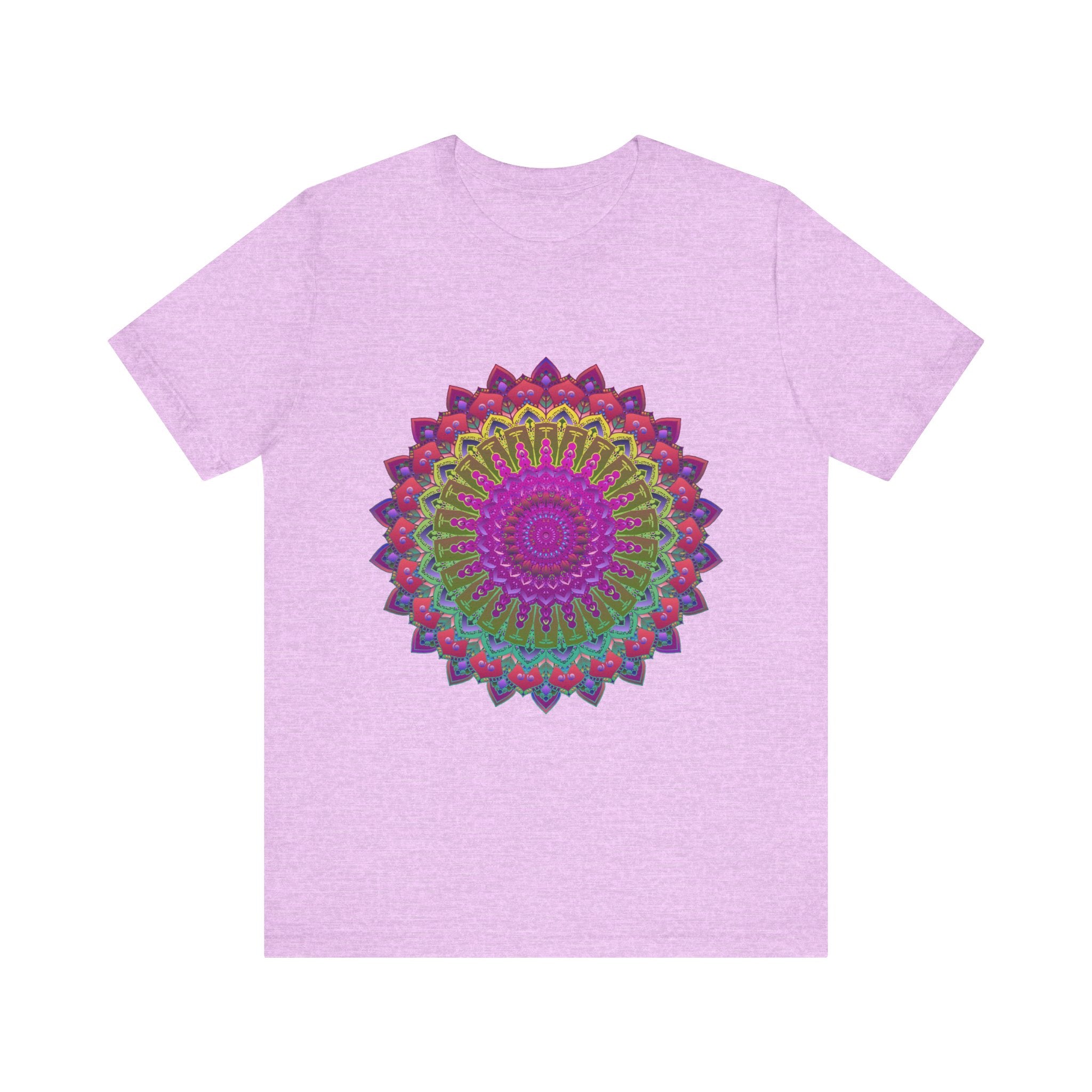 Vibrant Mandala Tee - Colorful Spiritual Art, featuring intricate and colorful mandala design in vibrant hues, perfect for expressing your spiritual and artistic side