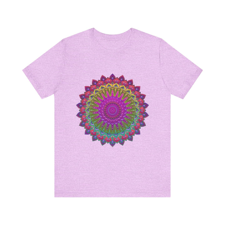 Vibrant Mandala Tee - Colorful Spiritual Art, featuring intricate and colorful mandala design in vibrant hues, perfect for expressing your spiritual and artistic side