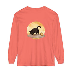 Black Cat Moonlit Mystery T-Shirt with Cat and Mystic Magic