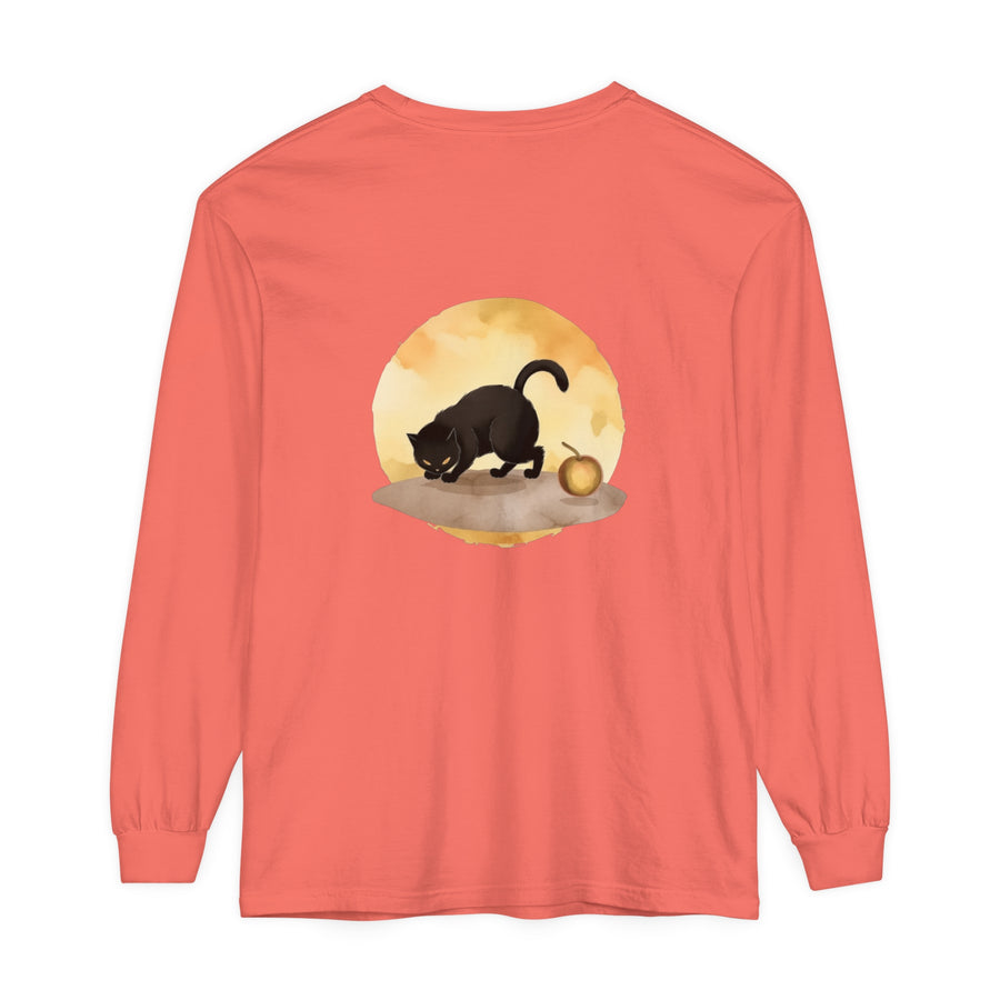 Black Cat Moonlit Mystery T-Shirt with Cat and Mystic Magic