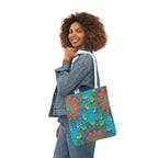 Canvas Tote Bag in Bright Tropical Colors for Summer Fun