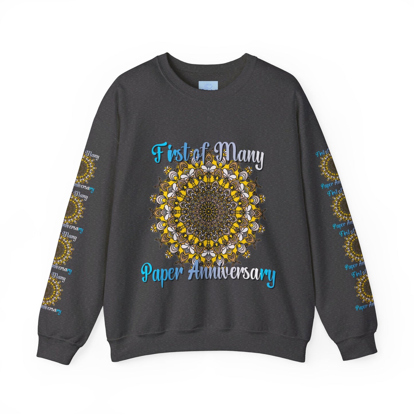 First Year Wedding Anniversary unisex crewneck sweatshirt, perfect paper gift idea