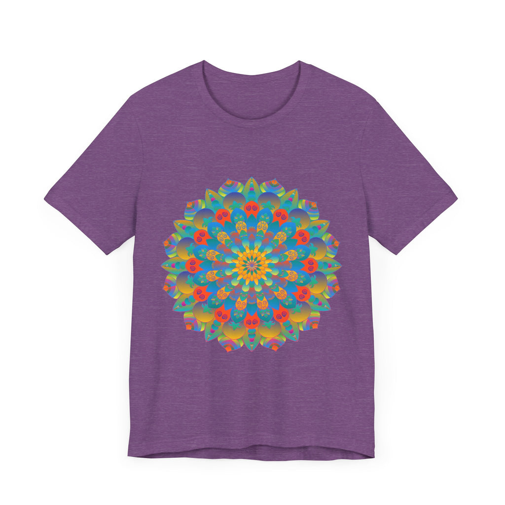 Vibrant Mandala Tee with an Intricate Design featuring a colorful and detailed mandala pattern perfect for bohemian style fashion