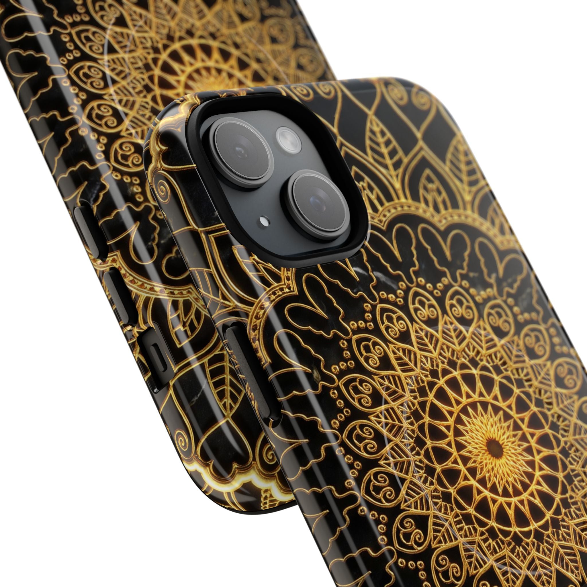 Mandala Gold Phone Case — Tough Magnetic iPhone Cover