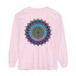 Colorful and intricate mandala design long sleeve t-shirt suitable for both men and women