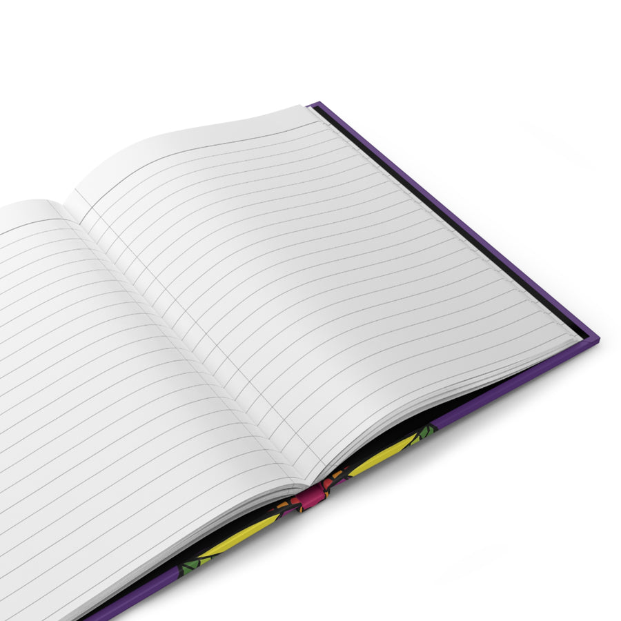 Inner Journey Mandala Hardcover Journal — Bright Mandala on Purple