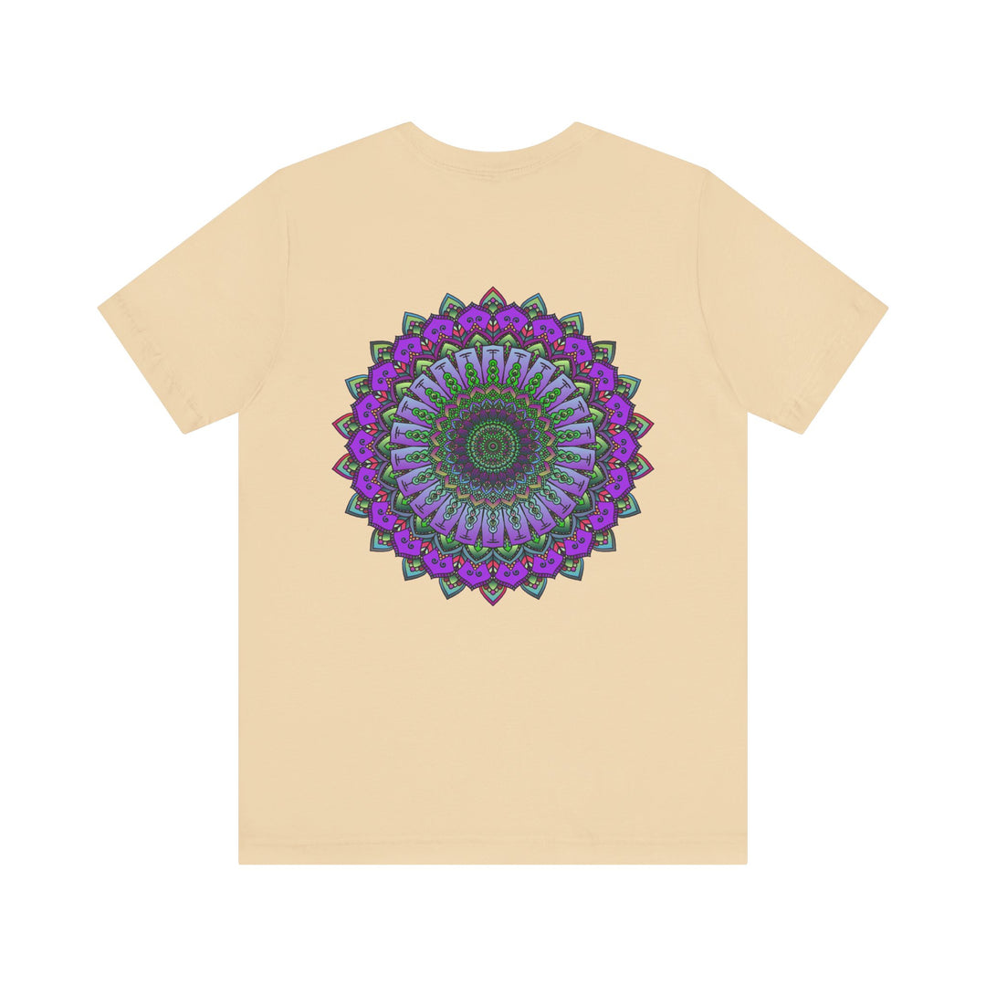 Beautiful Mandala Tee with vibrant colors symbolizing spiritual peace and harmony