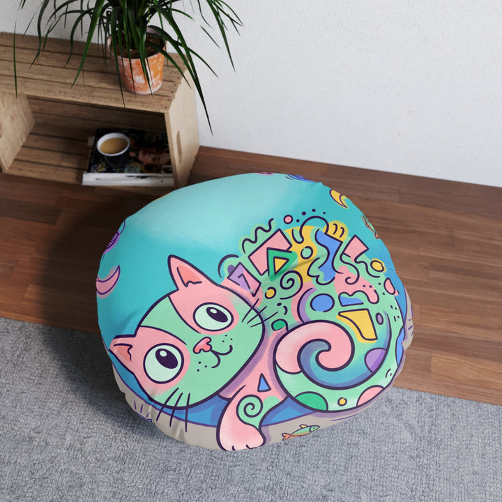 Surreal Cat Daydream Floor Pillow