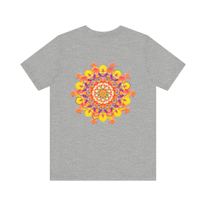 Colorful Mandala Tee featuring spiritual symbols promoting inner balance