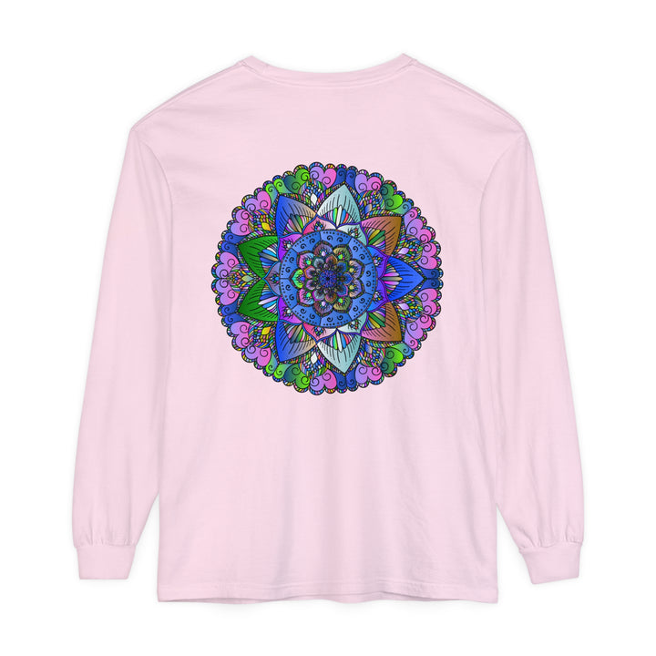  Long Sleeve Tee with Detailed and Eye-Catching Mandala Design