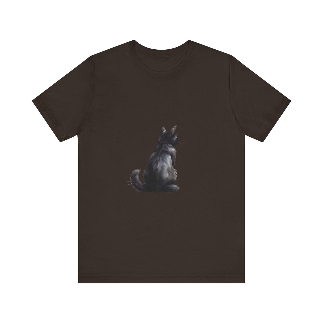 Black Cat Mystery T-Shirt, a stylish and spooky design perfect for Halloween