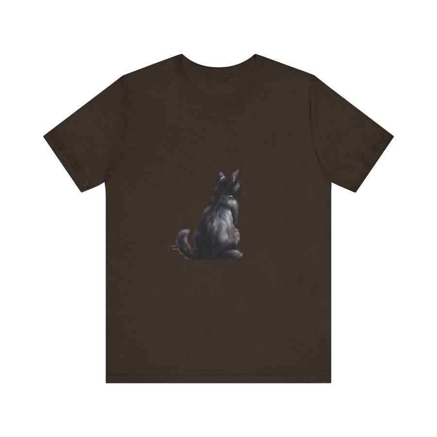 Black Cat Mystery T-Shirt, a stylish and spooky design perfect for Halloween