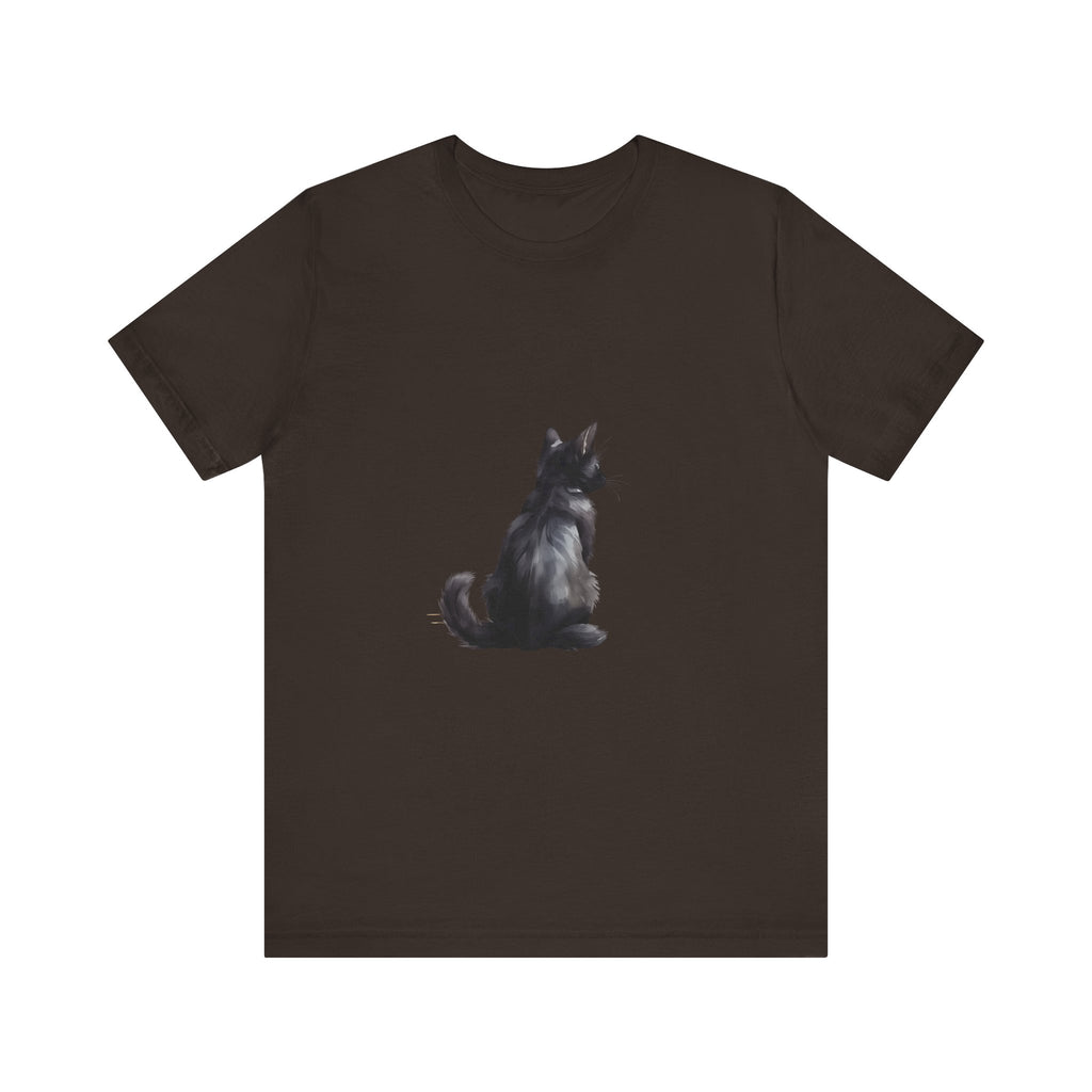 Black Cat Mystery T-Shirt, a stylish and spooky design perfect for Halloween