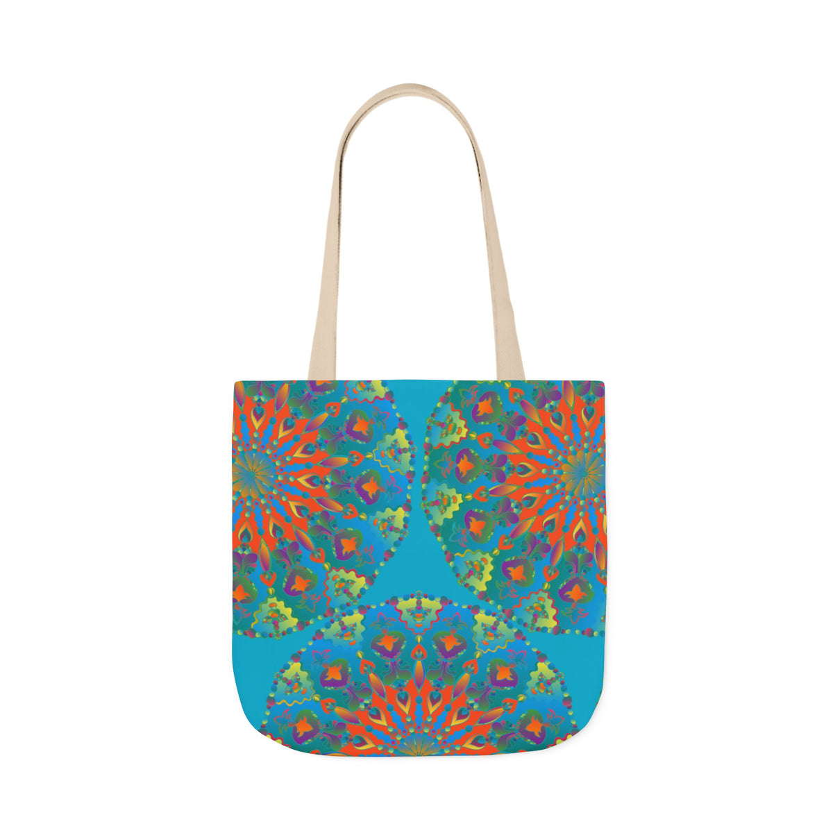 Canvas Tote Bag in Bright Tropical Colors for Summer Fun