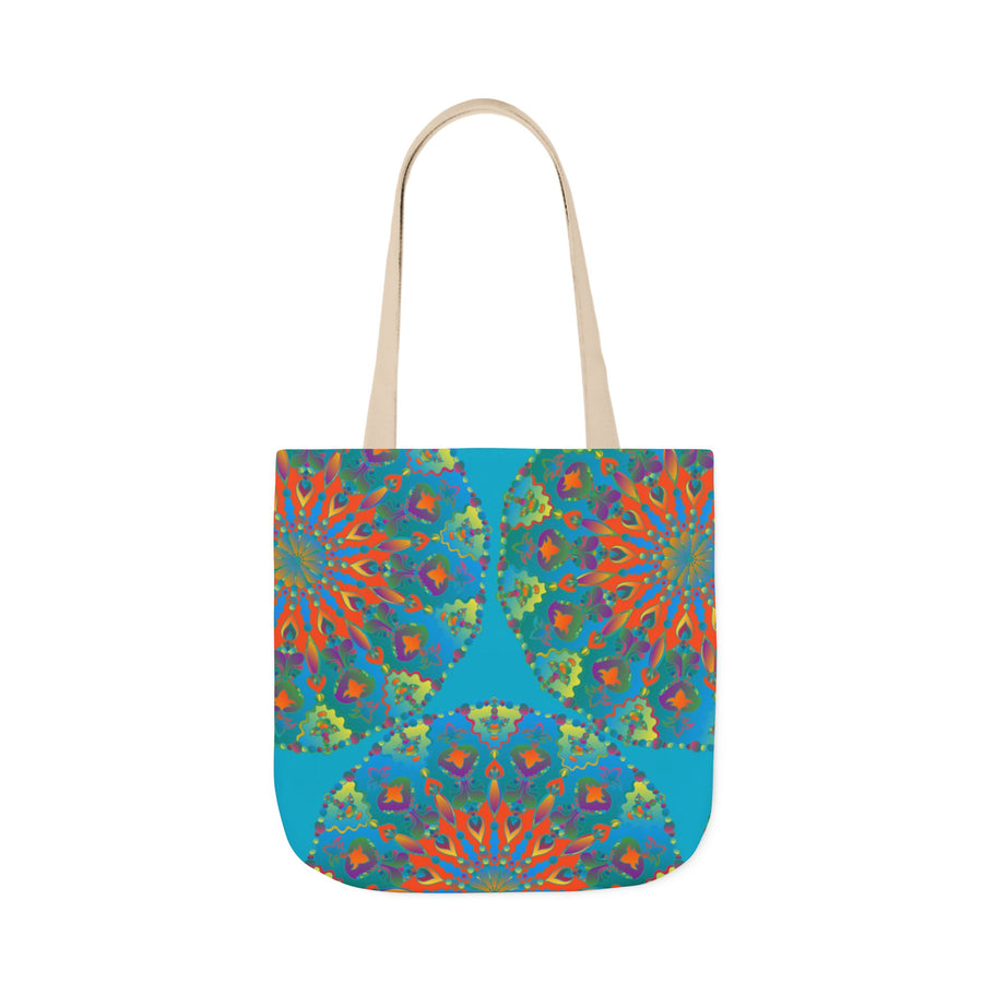 Canvas Tote Bag in Bright Tropical Colors for Summer Fun