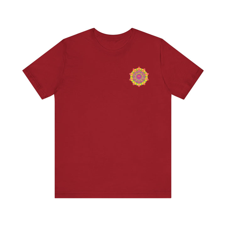 Colorful mandala tee with intricate design representing spiritual peace and harmony, perfect for those seeking an uplifting and vibrant addition to their wardrobe